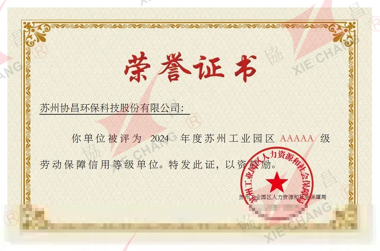 หน่วยงานที่ได้รับการจัดอันดับเครดิตความมั่นคงด้านแรงงานระดับ AAAAA เขตอุตสาหกรรมซูโจว (2024)