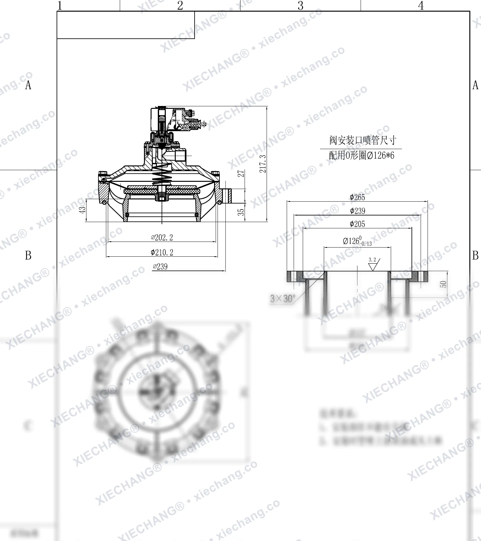 DCF-F-Y-115S · 4.5" · พัลส์วาล์วแบบจุ่มกันระเบิด — แบบติดตั้ง