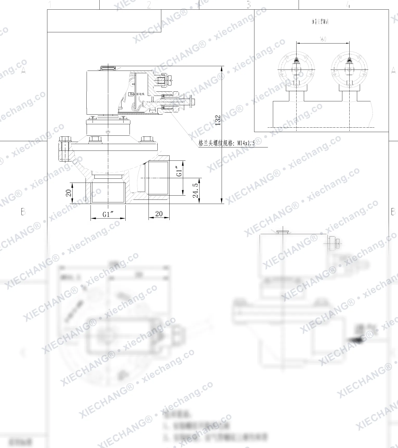DCF-F-Z-25-C(304) · 1" · พัลส์วาล์วแบบมุมฉากกันระเบิด — แบบติดตั้ง