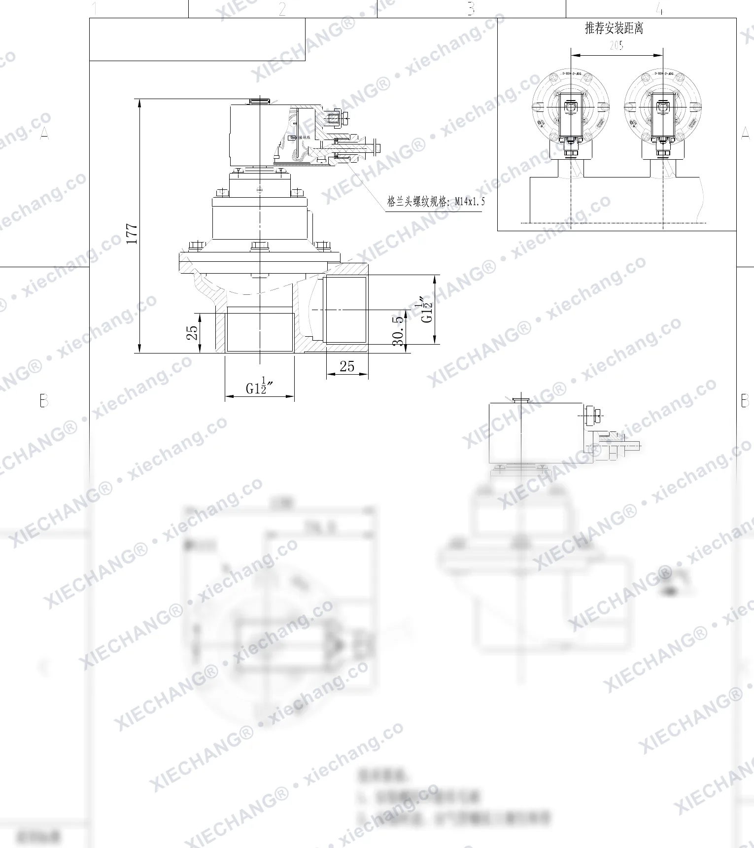 DCF-F-Z-40S-C · 1½" · พัลส์วาล์วแบบมุมฉากกันระเบิด — แบบติดตั้ง