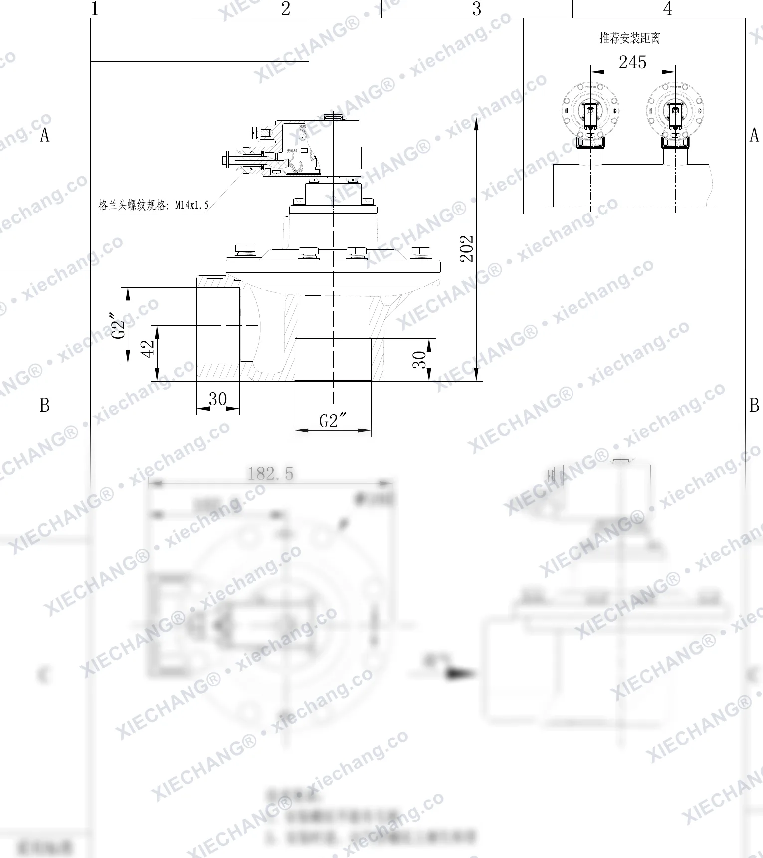 DCF-F-Z-50S-C · 2" · พัลส์วาล์วแบบมุมฉากกันระเบิด — แบบติดตั้ง