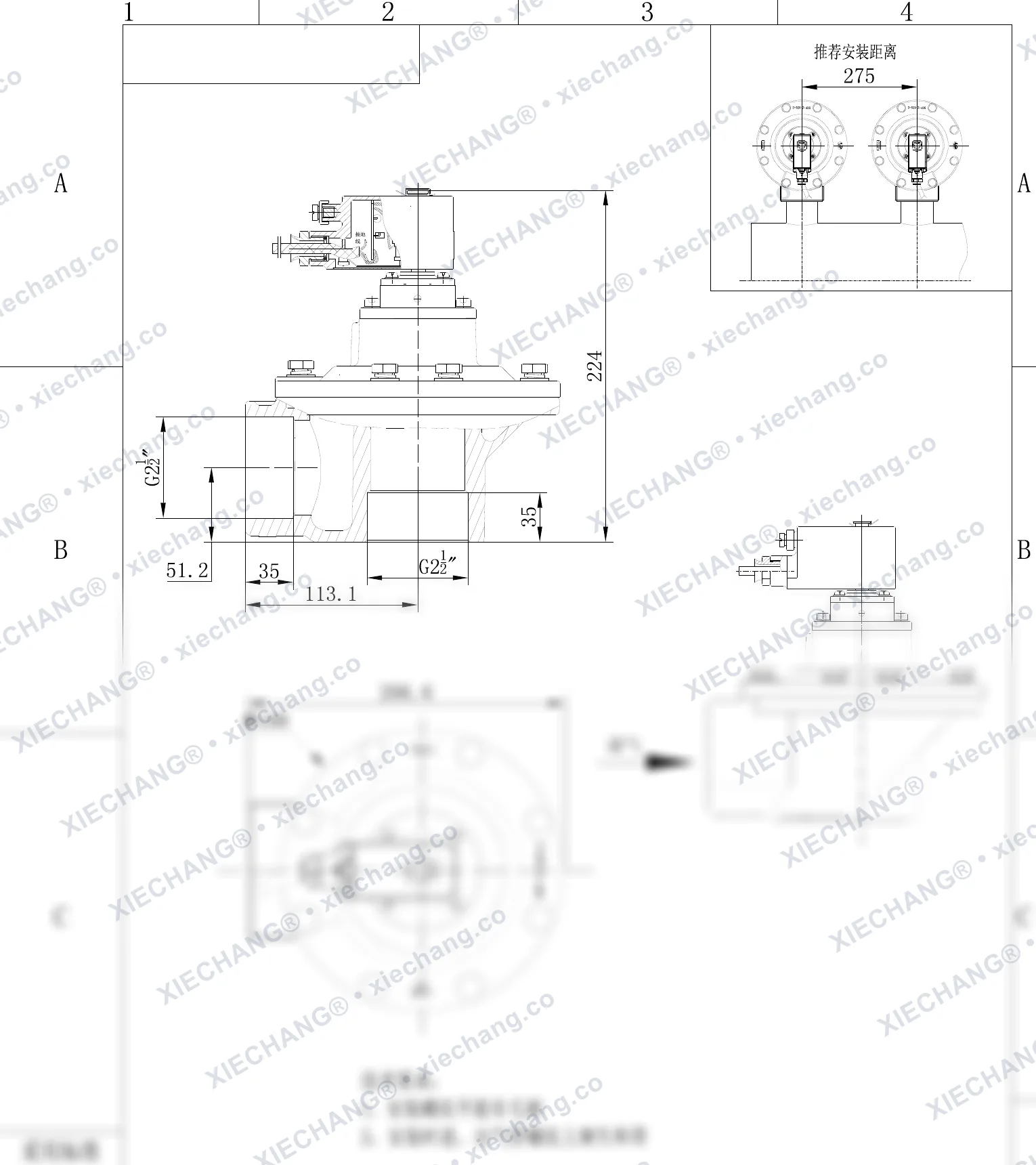 DCF-F-Z-62S-C · 2½" · พัลส์วาล์วแบบมุมฉากกันระเบิด — แบบติดตั้ง