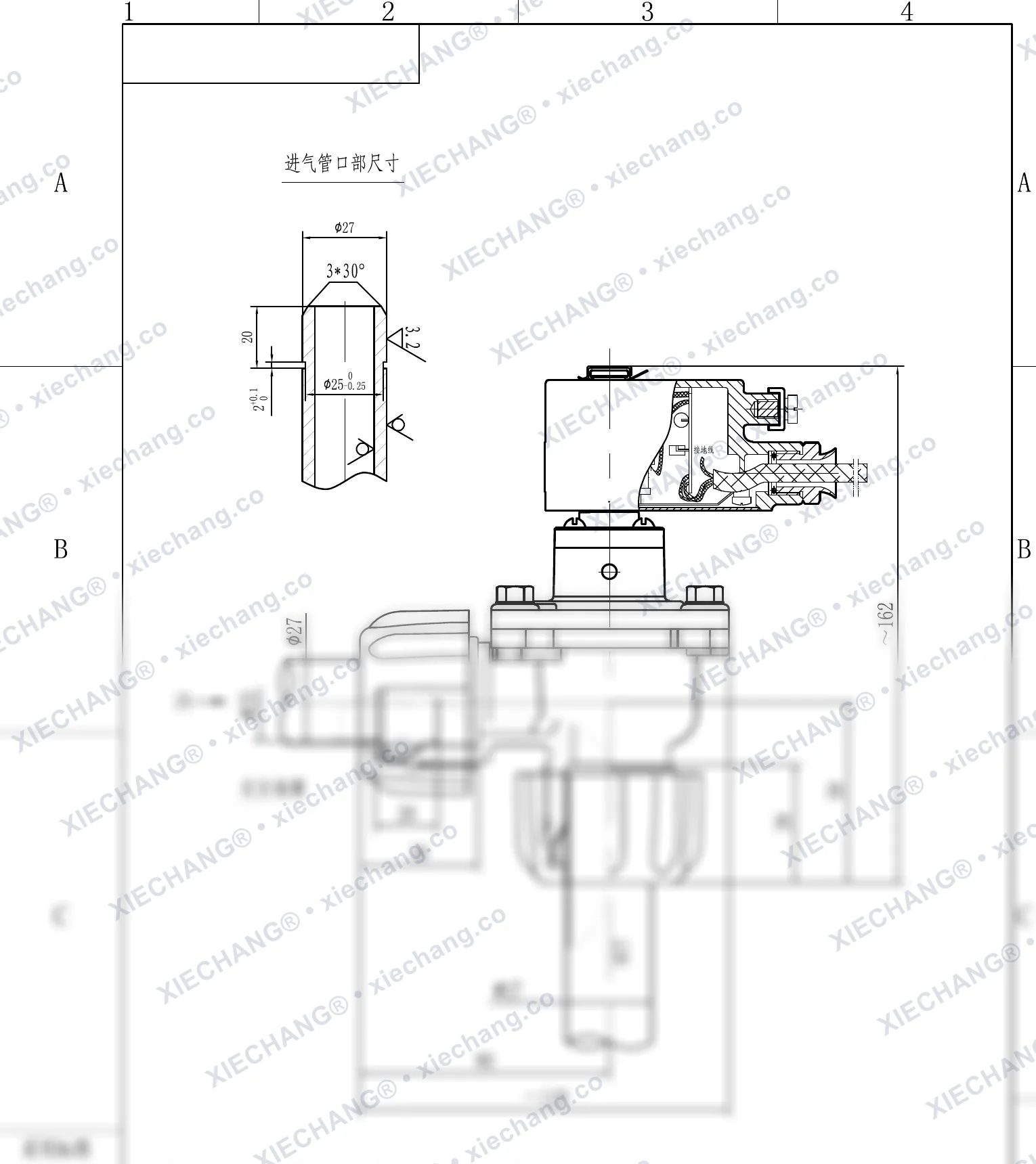 DCF-F-ZM-20 · 3/4" · พัลส์วาล์วแบบมุมฉากเกลียวตัวผู้กันระเบิด — แบบติดตั้ง