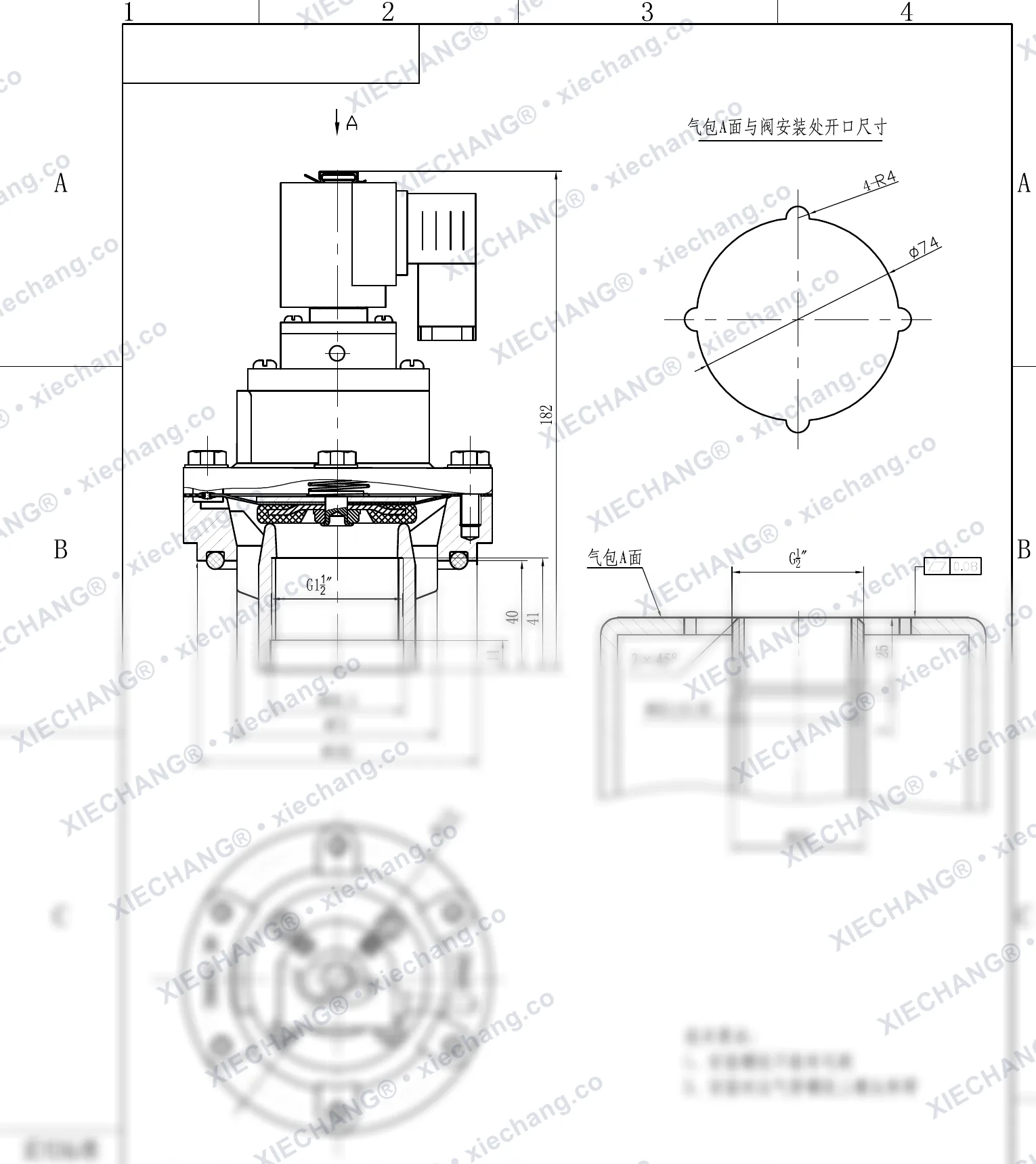 DCF-Y-40S · 1.5" · พัลส์วาล์วแบบจุ่ม (แบบเกลียว) — แบบติดตั้ง