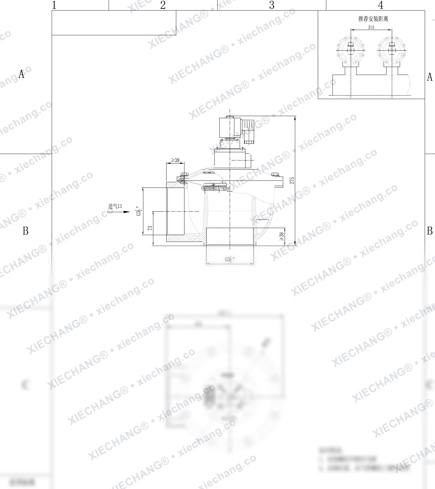 DCF-Z-102S.B · 3.5" · พัลส์วาล์วแบบมุมฉาก — แบบติดตั้ง