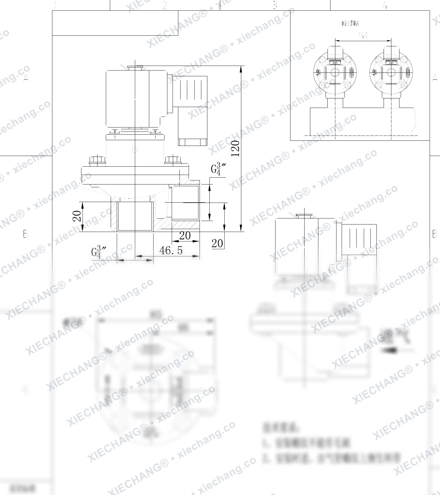 DCF-Z-20-C(304) · 3/4" · พัลส์วาล์วแบบมุมฉาก — แบบติดตั้ง