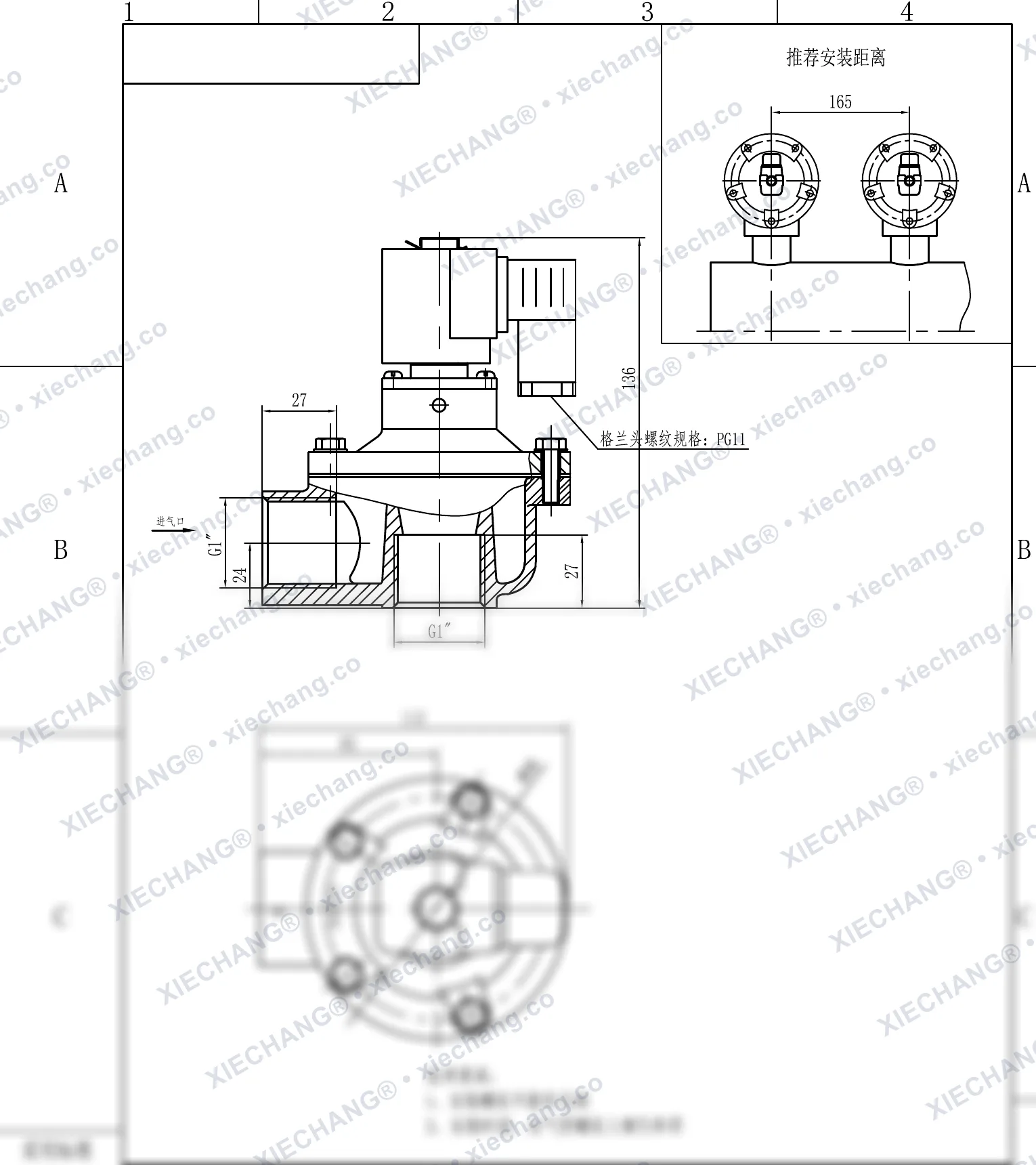 DCF-Z-25 · 1" · พัลส์วาล์วแบบมุมฉาก — แบบติดตั้ง