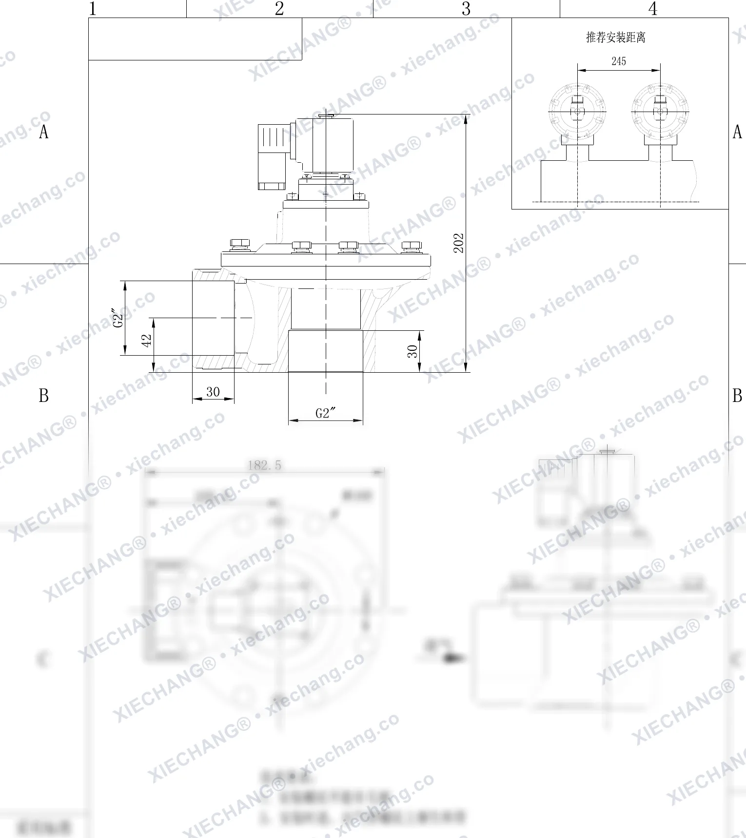 DCF-Z-50S-C · 2" · พัลส์วาล์วแบบมุมฉาก — แบบติดตั้ง