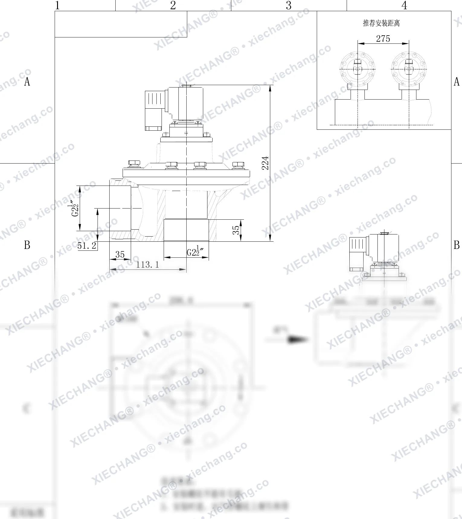 DCF-Z-62S-C · 2½" · พัลส์วาล์วแบบมุมฉาก — แบบติดตั้ง