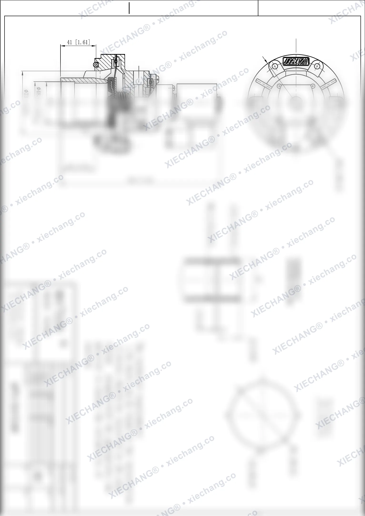 WPS-CA/EG40 · วาล์วแบบจุ่ม — ภาพวาดการติดตั้ง
