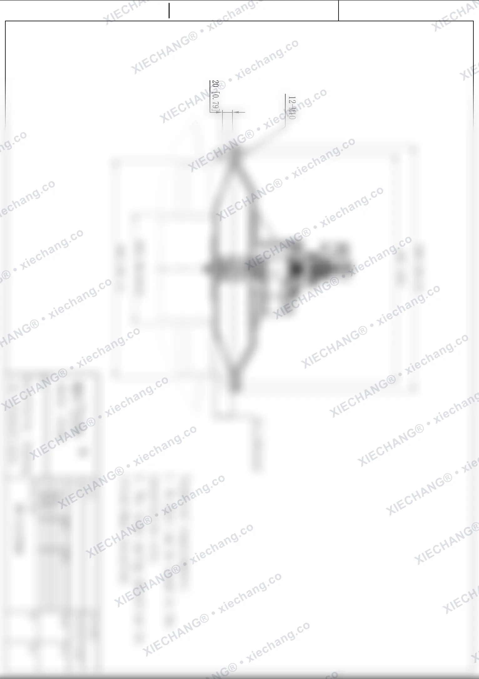 WPS-CA/EP200 · 8 inch · วาล์วขนาดใหญ่แรงดันต่ำพิเศษ — ภาพวาดการติดตั้ง