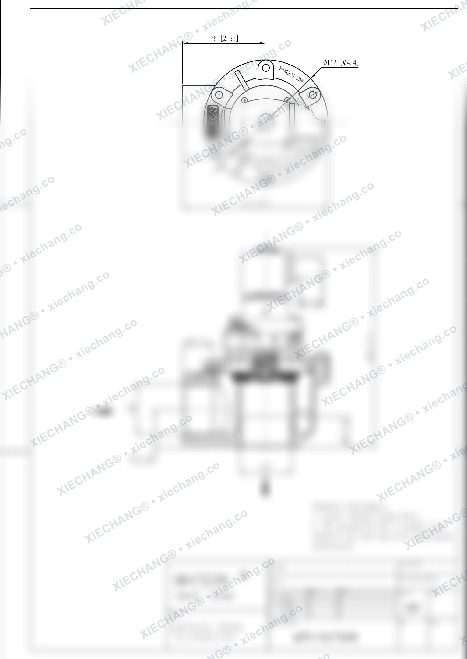 WPS-CA/TG40 · วาล์วแบบมุมฉาก — ภาพวาดการติดตั้ง